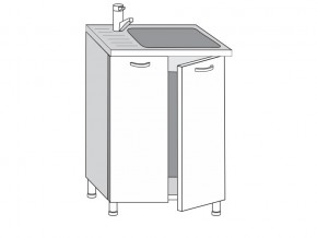 2.60.2мн Шкаф-стол на 600мм под накладную мойку с 2-мя дверцами в Краснотурьинске - krasnoturinsk.магазин96.com | фото