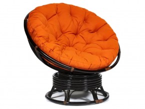 Кресло-качалка Papasan w 23/01 B с подушкой Antique brown, ткань Оранжевый в Краснотурьинске - krasnoturinsk.магазин96.com | фото