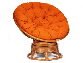 Кресло-качалка Papasan w 23/01 B с подушкой Cognac, ткань Оранжевый в Краснотурьинске - krasnoturinsk.магазин96.com | фото