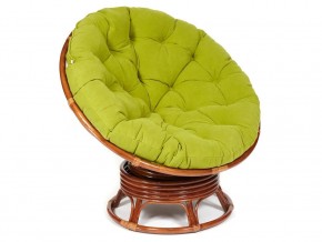 Кресло-качалка Papasan w 23/01 B с подушкой Pecan, флок Олива в Краснотурьинске - krasnoturinsk.магазин96.com | фото