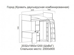 Кровать двухъярусная комбинированная в Краснотурьинске - krasnoturinsk.магазин96.com | фото