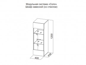 Шкаф навесной (со стеклом) в Краснотурьинске - krasnoturinsk.магазин96.com | фото